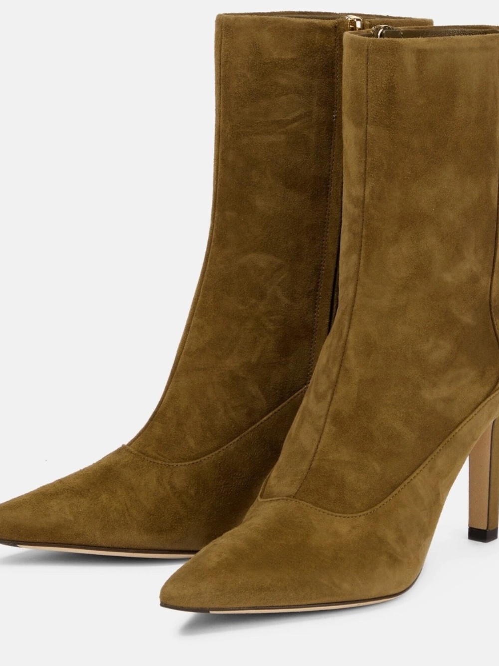 Jimmy Choo Mavie Ankle Boot - Worn Once! - Olive Green - Size 37.5 - Picture 2 of 10
